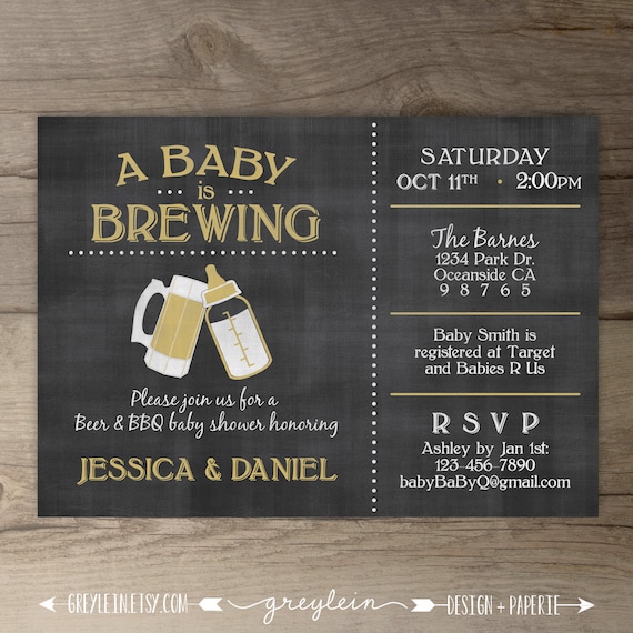 A Baby Is Brewing Invitation 5