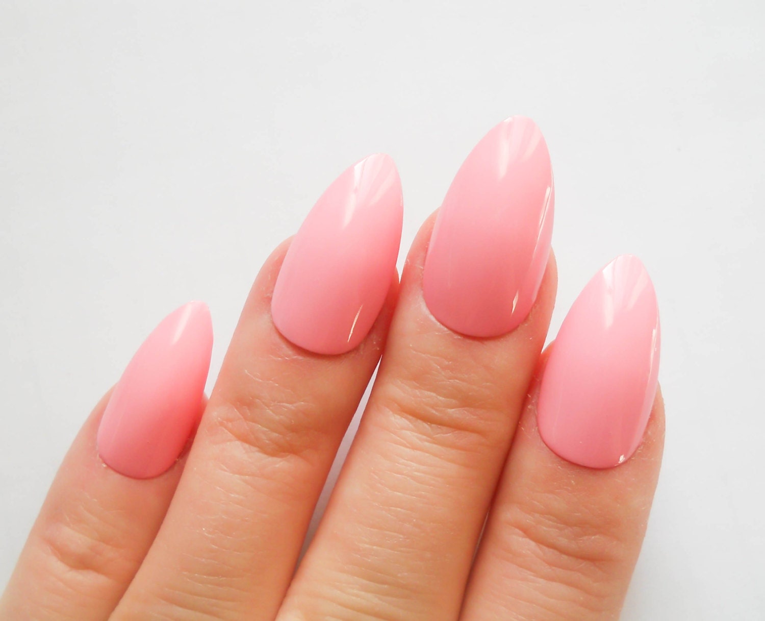 1. Light Pink Stiletto Nails with Glitter Accent - wide 6