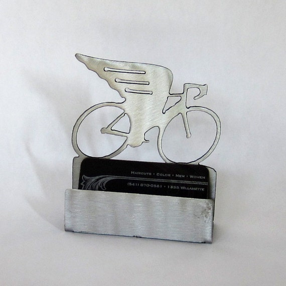 Winged Bicycle Art Business Card Holder 3205