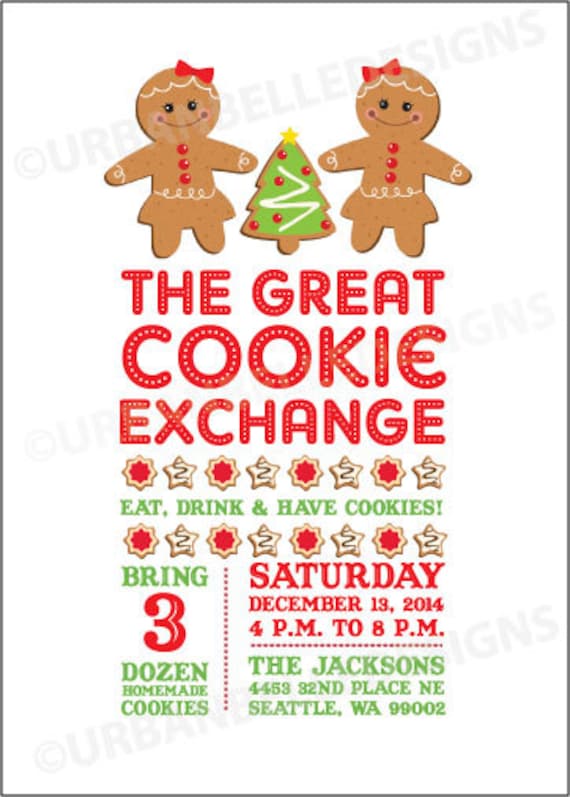 Printable Cookie Exchange Invitation