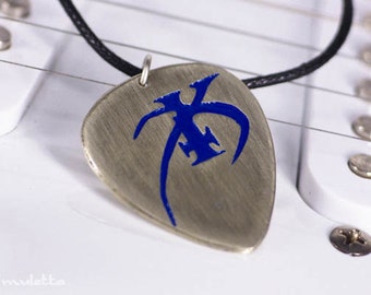 Custom Initial Guitar Pick Necklace K or any Letter You Need