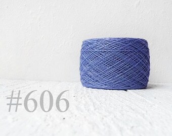 1 ball of natural Linen Yarn, linen thread, linen, Lithuania linen, denim, denim blue # 606