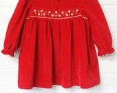 Baby Girl Christmas Dress, Red Velvet Christmas Dress With Lace at ...