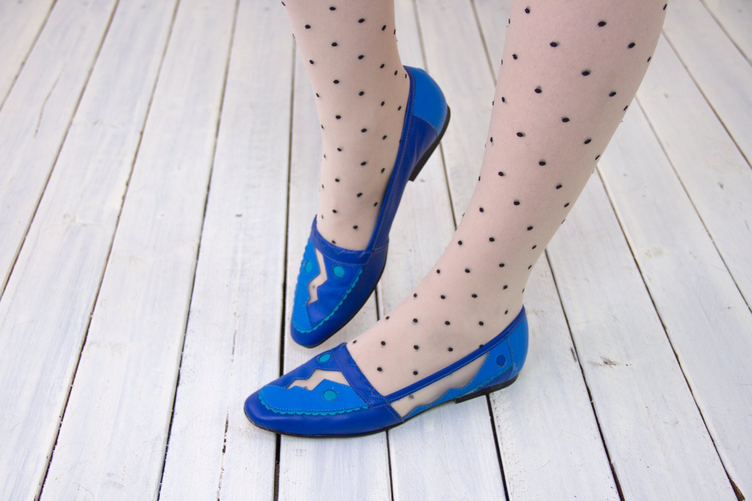 flat cobalt blue shoes
