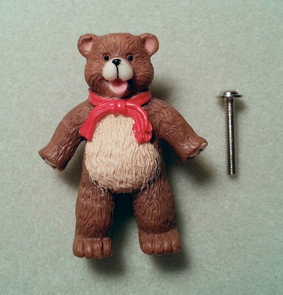 Polymer teddy bear drawer cabinet pulls, knobs.
