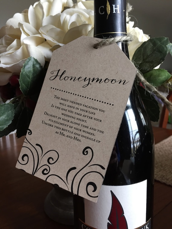 CUSTOM Bridal Shower Wine Poems Wine Gift by CharmingTreeDesign