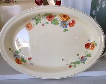 Beautiful Antique Platter - Homer Laughlin Royal Oven Serve Platter - 1930's Oven Serve 13 in. Deep Platter