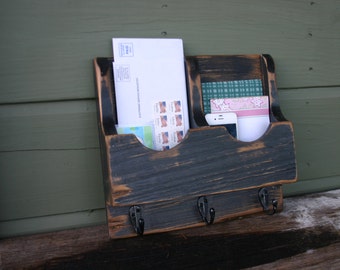 Mail Organizer-Mail Holder-Letter Holder-Organizer-Mail and Key Holder-Mail Rack-Mail Sorter-Double