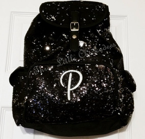 BLING Black Sequin Backpack FREE Personalziation Dance Bag