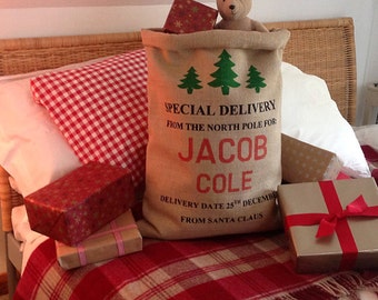 Personalized Christmas Stocking - Santa Sack - Christmas Sack -Christmas Bag