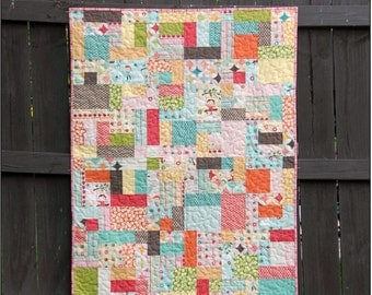 Scrappy Tiles a Digital pdf Quilt Pattern - Layer Cake and Scrap Friendly - Baby and Lap Sizes