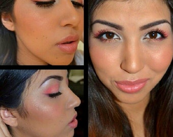 GET THIS LOOK! 2 Mineral Eyeshadows, 1 Blush and 1 Color Shifting Lip Gloss and get it a a discount- All Natural, Vegan Friendly Makeup