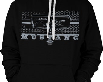 Ford Mustang Hoodie, Ford Mustang Legend Grille Sweatshirt, Officially Licensed Ford Design, Ford Mustang Hooded Sweatshirt 1292_2tonehood