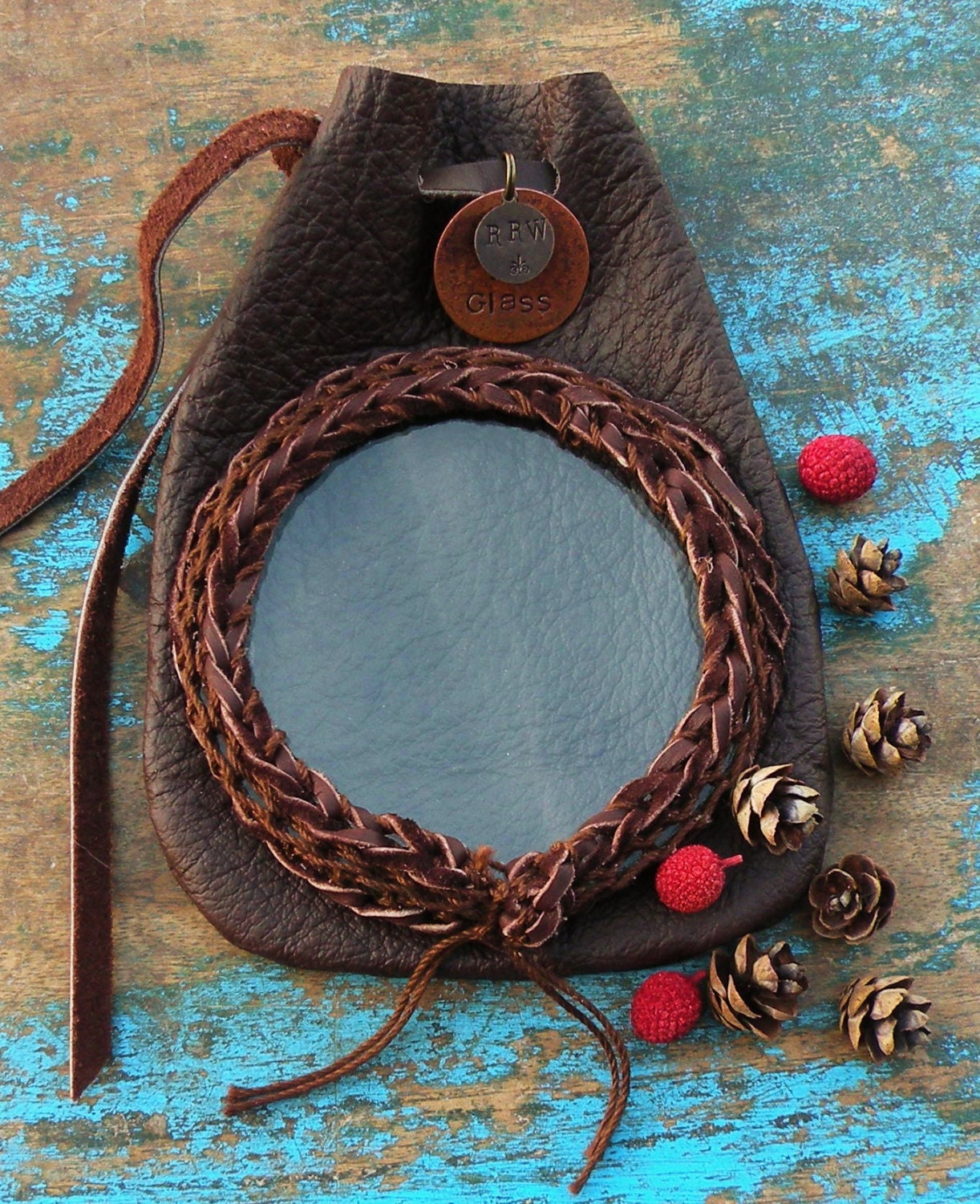 Pocket or Purse Magnifying Glass Lens with Leather by RaiseMyGlass