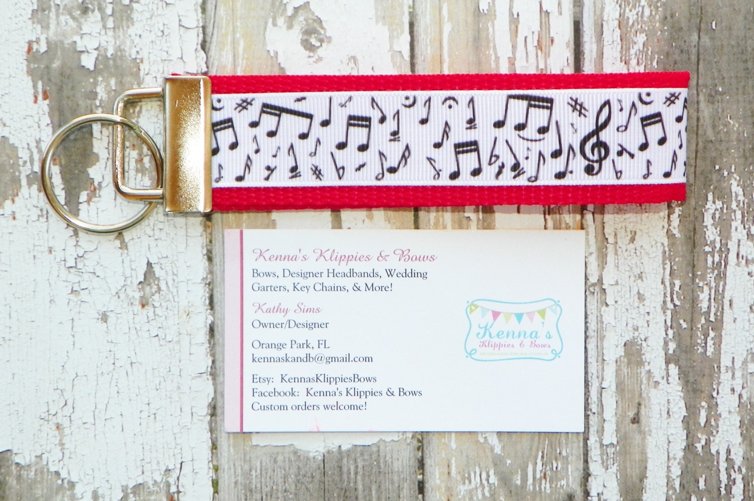 Music Key Chain, Music Notes Key Fob, Music Teacher Gift, Band Teacher