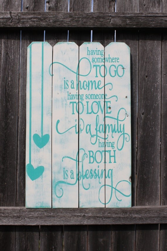 Items similar to Custom Quote Fence Sign, Family Wooden