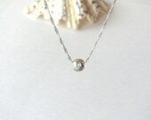 Tiny bead necklace \ Small round ball sterling silver necklace \ Classic modern jewelry dainty \ Everyday necklace \ gift for her