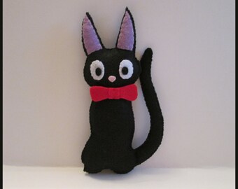 Jiji Plush, Kiki's Delivery Service Plush, Studio Ghibli, Black Cat Plushie