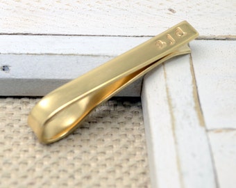 Personalized Tie Clip, Dad Gift, Gift for Dad, Personalized Gift Idea For Him, Fathers Day Gift for Men, Gold Tie Clip, Engraved Tie Clip