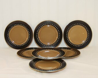 Tahiti Franciscan Discovery (c. 1964/65) by Interpace Brown and Tan Bread & Butter Plate, Vintage Dinnerware, Retro Coolness, Repurpose
