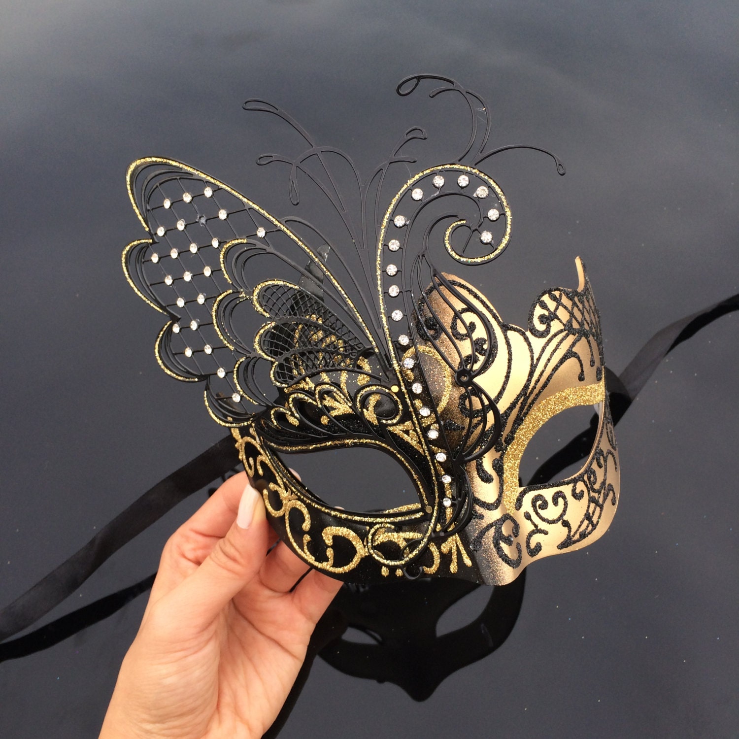 Gold Masquerade Mask Masquerade Mask Black/Gold