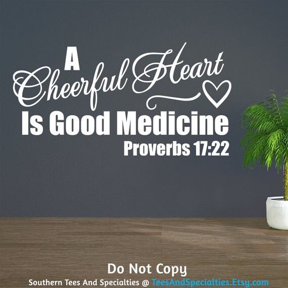 A Cheerful Heart Is Good Medicine Personalized by GroovyGiftables
