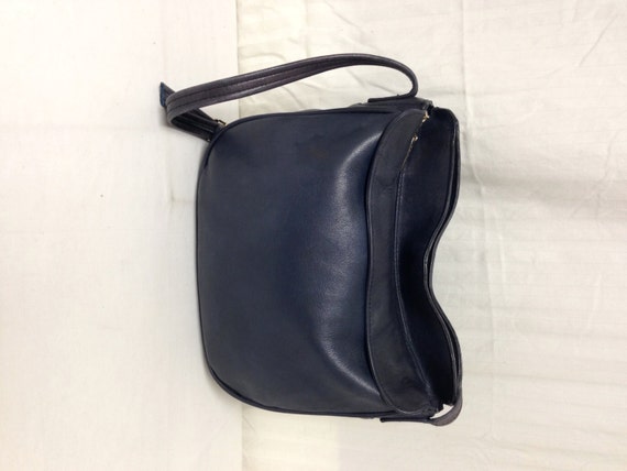 tignanello blue leather purse