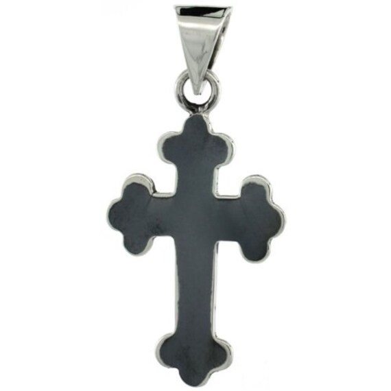 Sterling silver eastern orthodox cross pendant by worldjewels