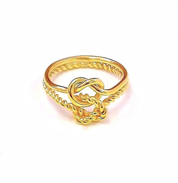 14k gold love knot ring