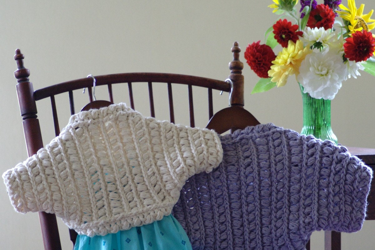 Crochet Pattern Toddler Shrug Pattern by HiddenMeadowCrochet