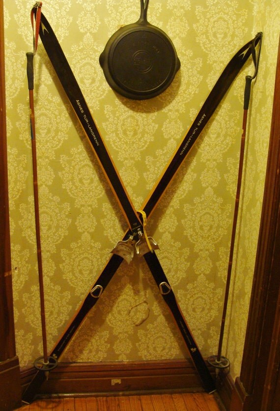 vintage cross country skis asnes turlangrenn wood cross