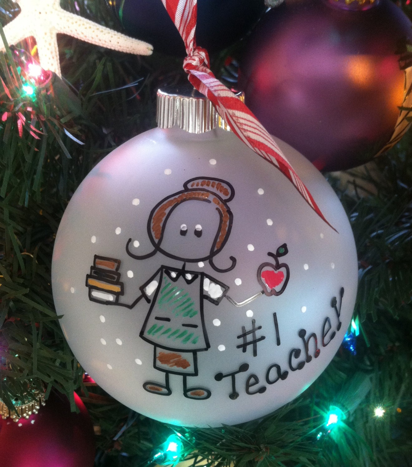 Personalized TEACHER Ornament Gift From Student