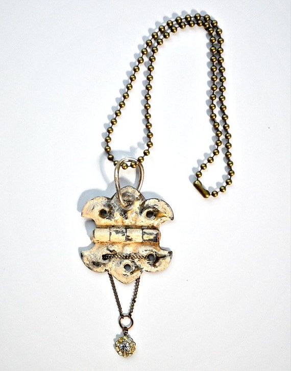 Items similar to Authentic Vintage Hardware Necklace with Antique