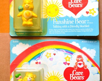 MIP Your Choice Care Bears Vtg PVC Figurine Funshine Bear Sun Sunshine Tummy Bird Butterfly 80s Kawaii Decor New Mint in Package Collectible