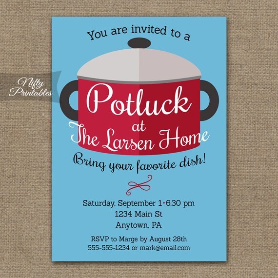 Printable Potluck Invitation 1