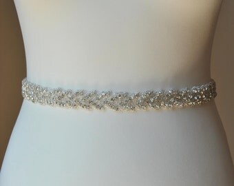 Flower girl Rhinestone Sash, Wedding dress Bridal Sash, Flower Girl baby Wedding Rhinestone Bridal Bridesmaid Sash Belt, Wedding dress sash