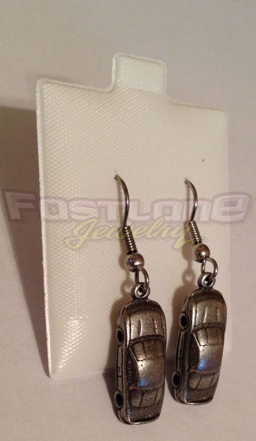 SALE Stock Car Racecar Earrings Racing Jewelry by FastlaneJewelry