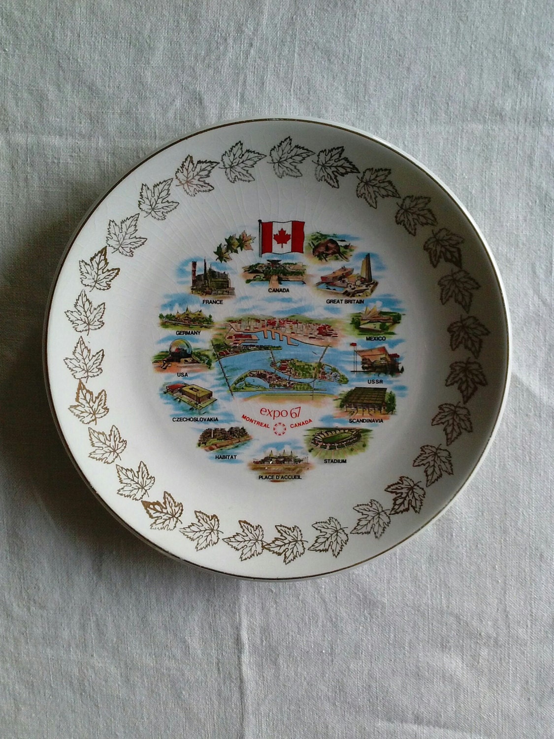 Montreal Expo Souvenir Plate Expo 67 Montreal by ANTHEMandOBJECT
