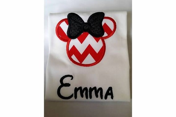 embroidered minnie mouse shirt
