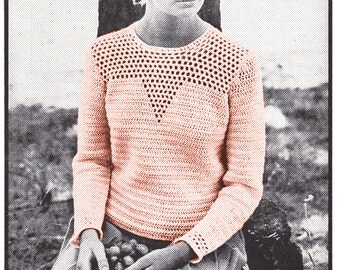 Trendy Boho Clothing Spring Boho Clothing DIY Crochet Patterns Loose Knit Sweater Digital Download Crochet Pattern Download Crochet Top