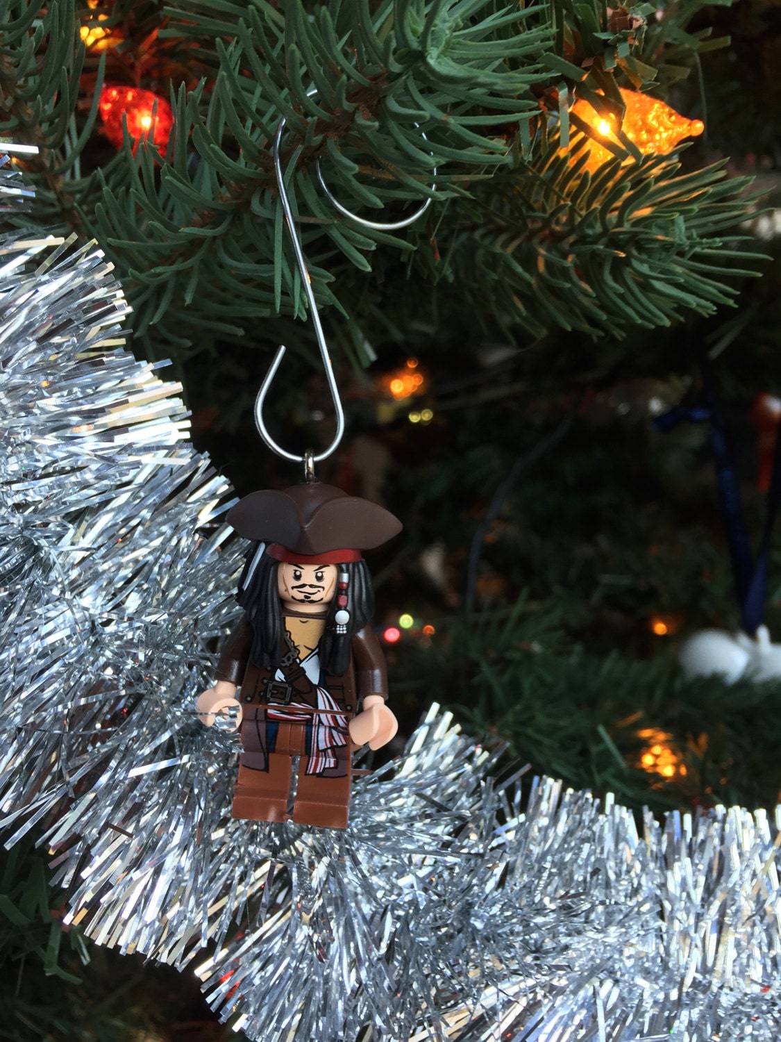 LEGO® Minifigure Captain Jack Sparrow Christmas tree ornament