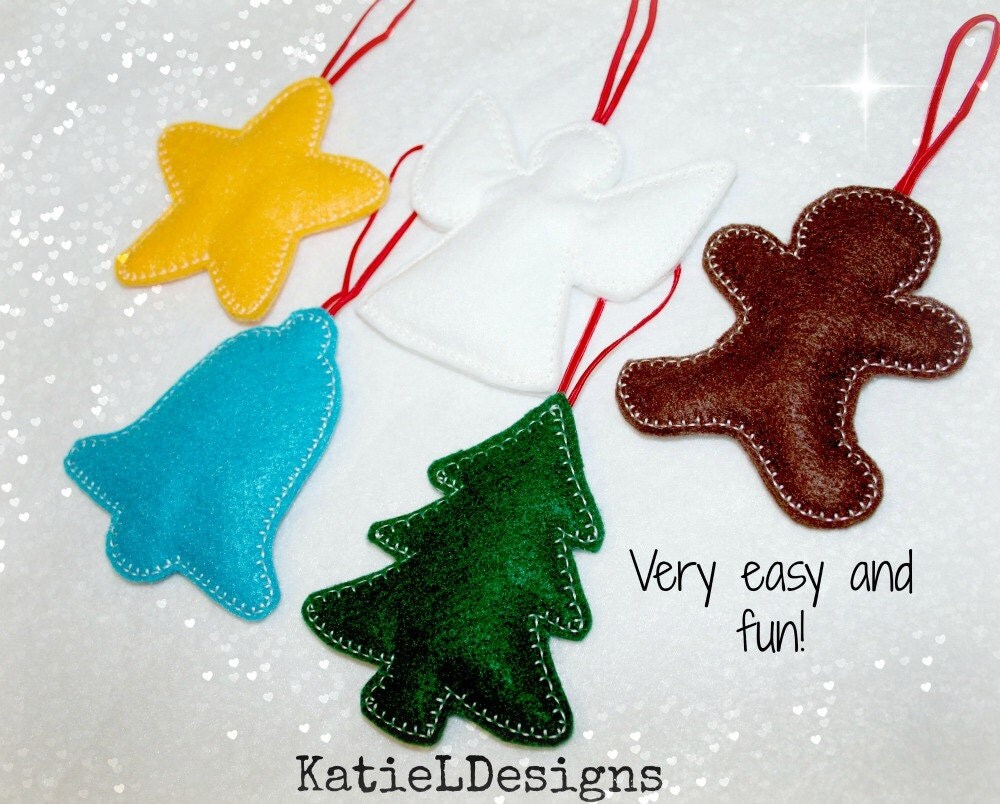 ITH Christmas Ornaments DIGITAL DOWNLOAD Machine Embroidery