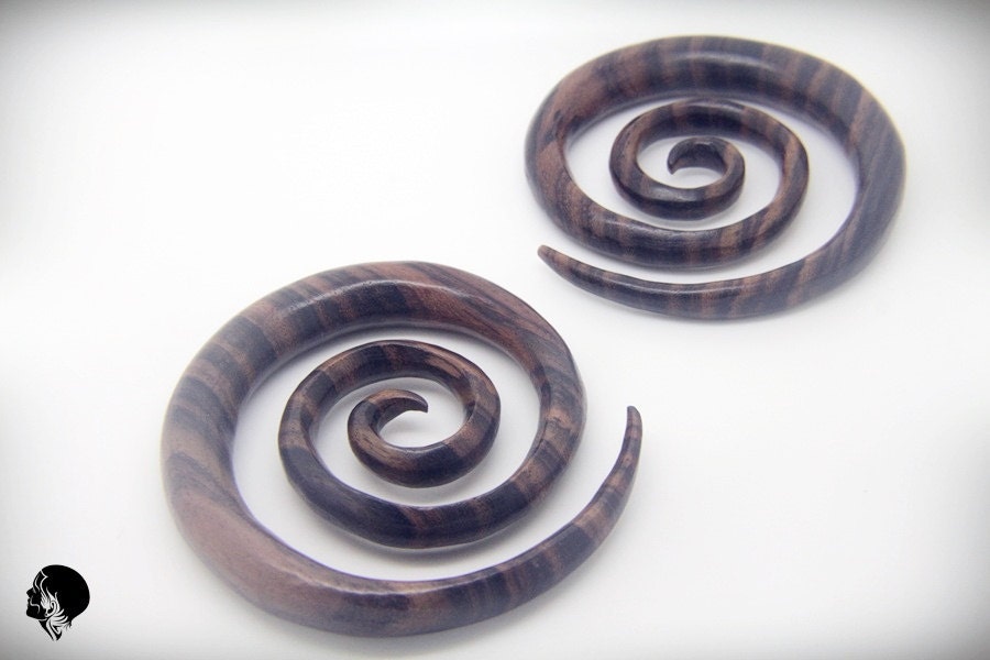 spiral gauge earrings