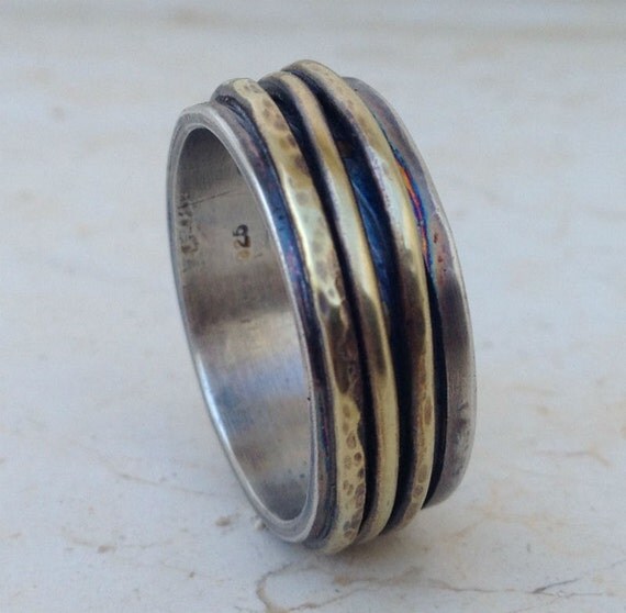 ... ring - unique unisex wedding band,anniversary ring,rustic wedding ring