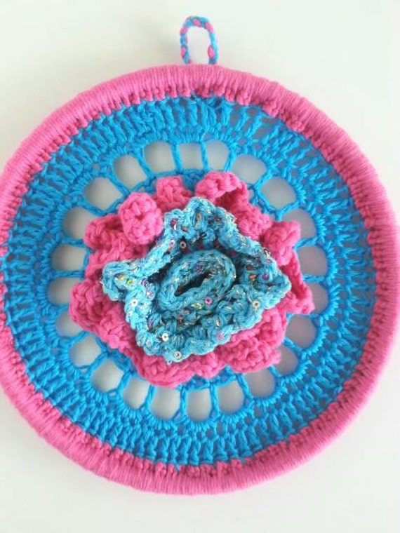 Embroidery Hoop Wall Hanging Art Doily Wall Decor crochet