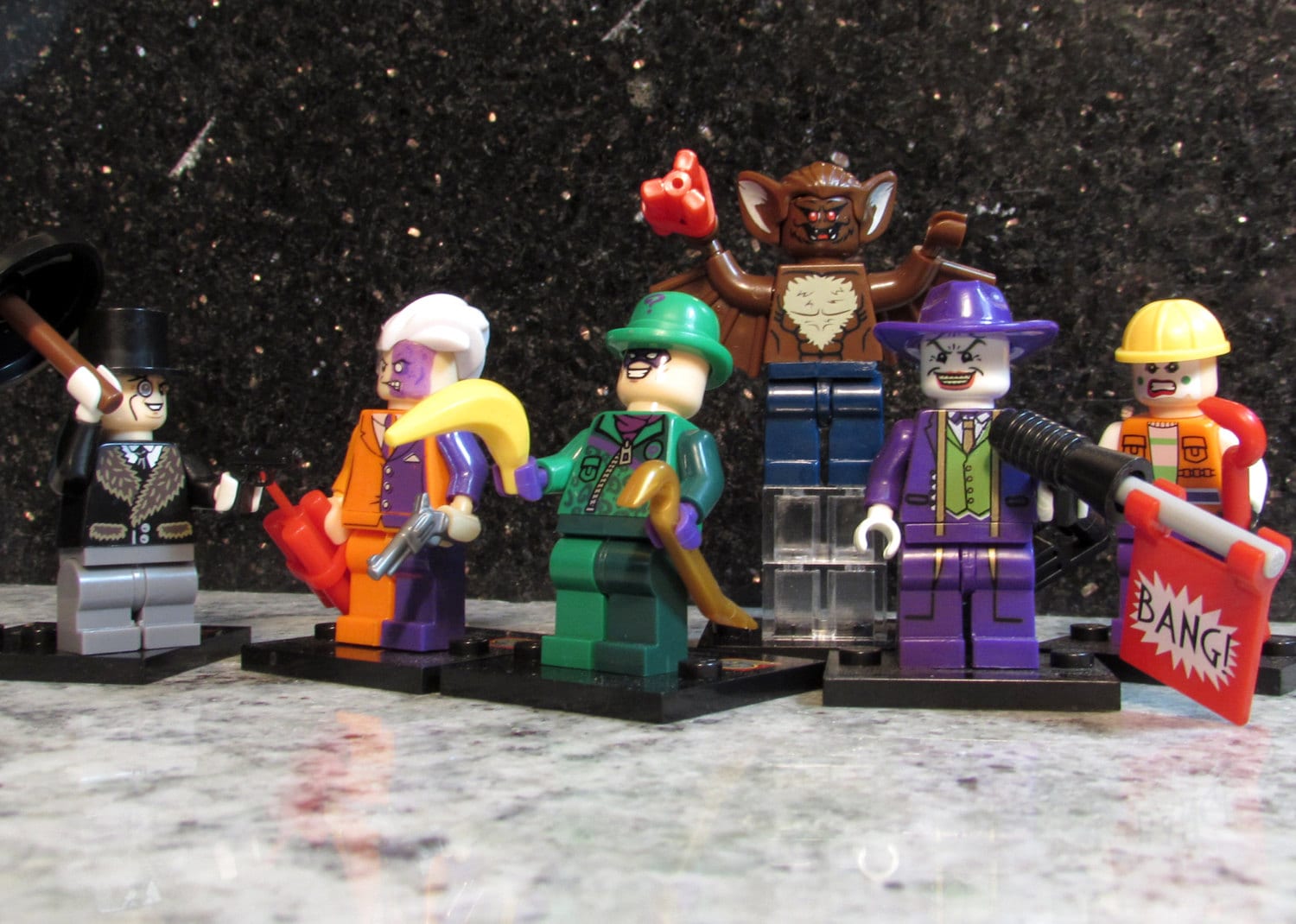 Custom BATMAN BAD GUYS 6 Minifigures of Lego size by ToyAndFashion