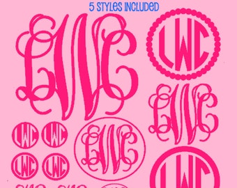 Monogram Sticker, stickers for yeti, monogram Sticker sheet, Monogram stickers for car, Mongram sticker decals for laptop, monogram vinyl