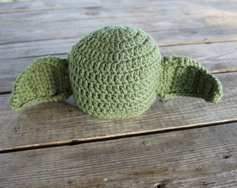 Baby Yoda Hat, Made to order, star wars costume, star wars baby hat, crochet yoda, star wars hat, star wars baby