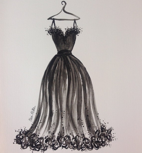 Fashion Illustration Little Black Dress Fashion Sketch