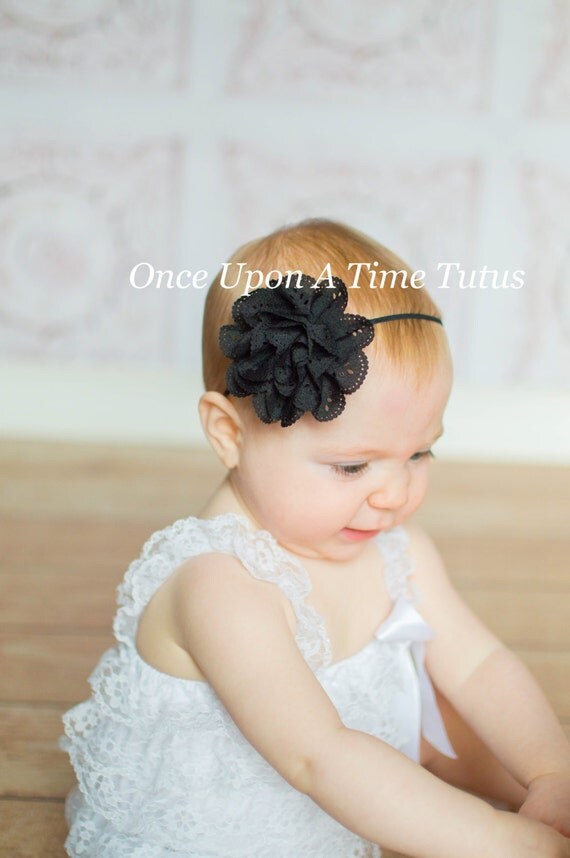 beautiful eyelet baby headband black eyelet fabric flower headband newborn baby hairbow beautiful eyelet baby headband black eyelet fabric flower headband newborn baby hairbow